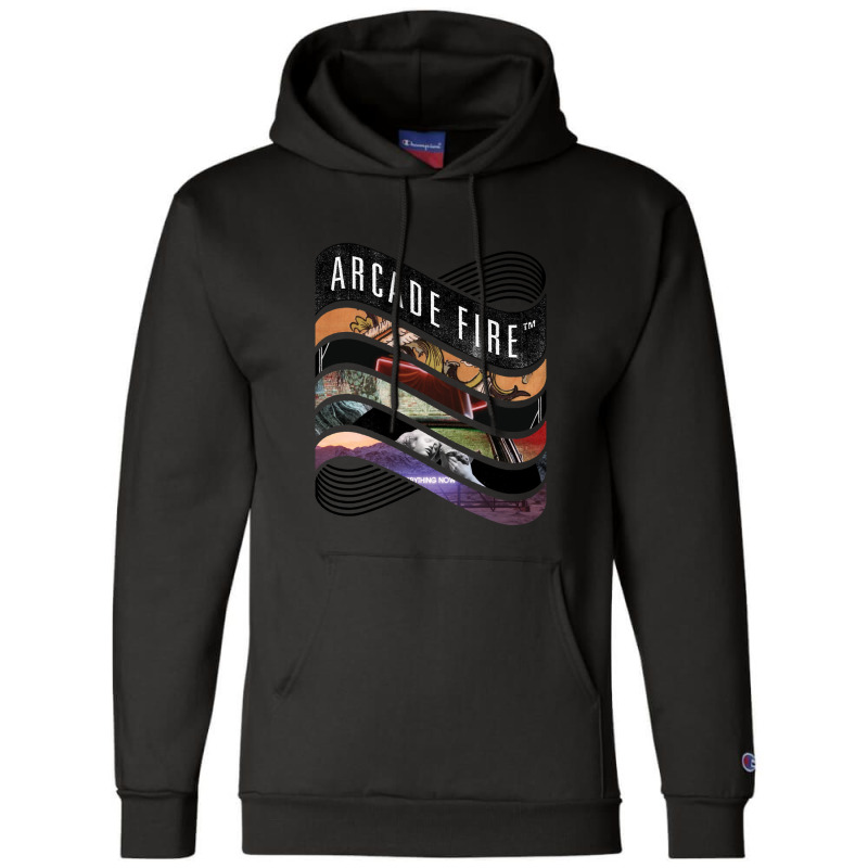 Arcade Fire - Discography Champion Hoodie by JimmyChandler | Artistshot