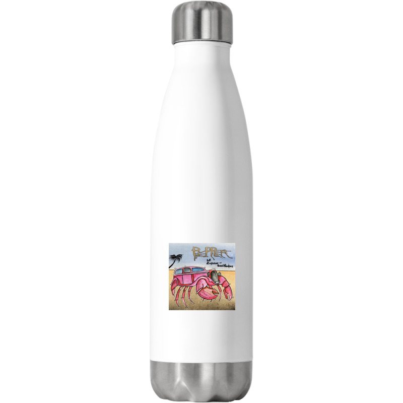 Pepper Pink Crustaceans And Good Vibrations Stainless Steel Water Bottle | Artistshot