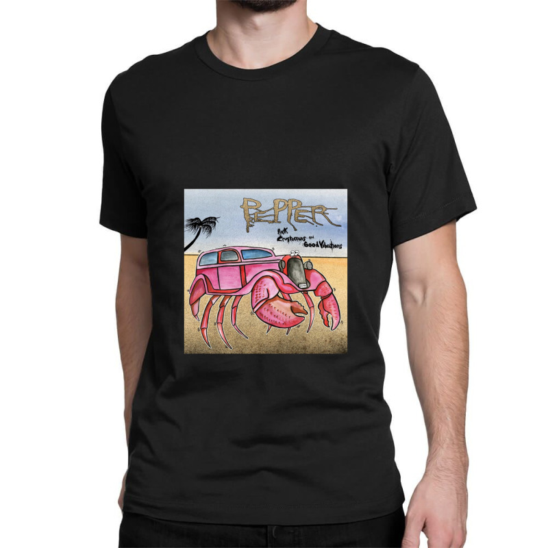 Pepper Pink Crustaceans And Good Vibrations Classic T-shirt | Artistshot