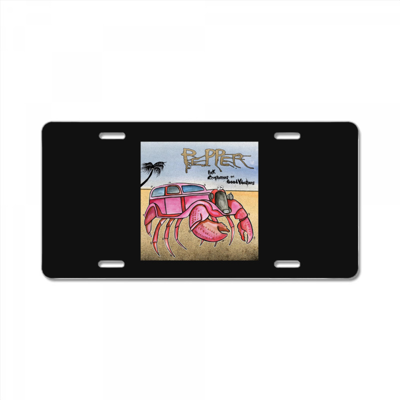 Pepper Pink Crustaceans And Good Vibrations License Plate | Artistshot