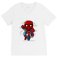 Spidey Minibike V-neck Tee | Artistshot