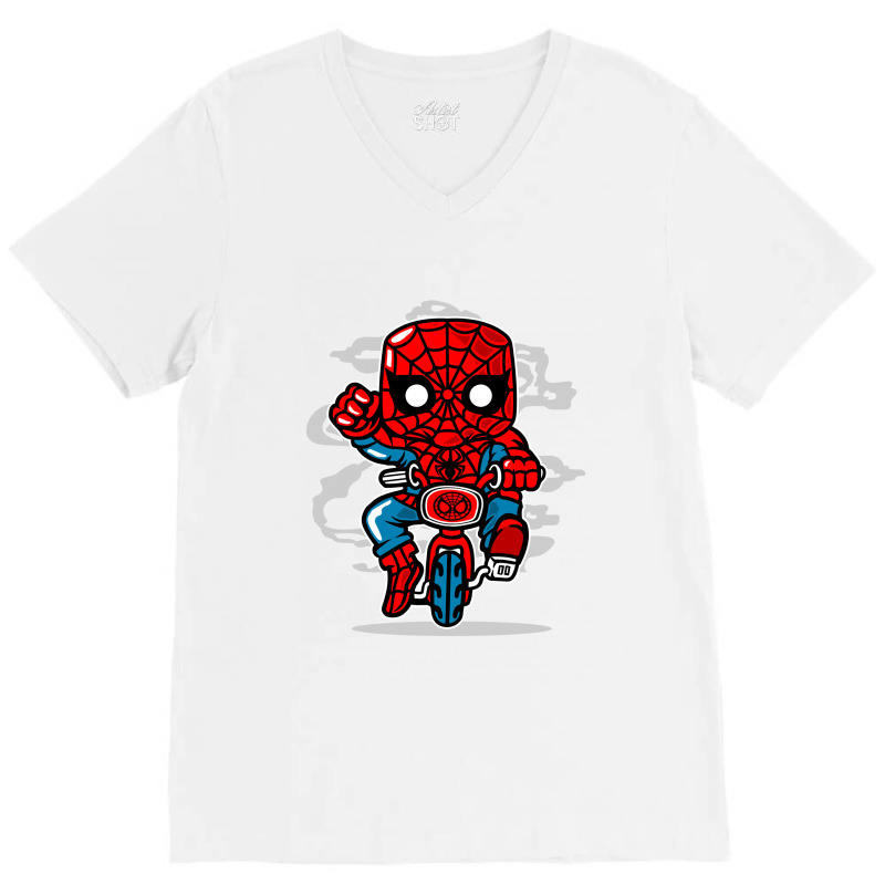 Spidey Minibike V-neck Tee | Artistshot