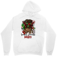 Christmas Nurse Afro Messy Bun Unisex Hoodie | Artistshot