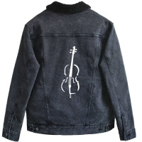 Cello Instrument Sweatshirt Unisex Sherpa-lined Denim Jacket | Artistshot