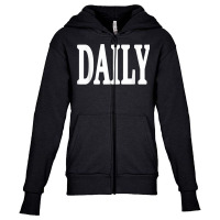 Daily Motivational And Inspiring Word On T Shirt Youth Zipper Hoodie | Artistshot