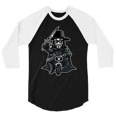 Vendetta Biker 3/4 Sleeve Shirt Designed By Douglasstencil