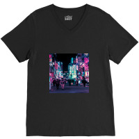 Heart Full Of Neon Cyberpunk Overload V-neck Tee | Artistshot