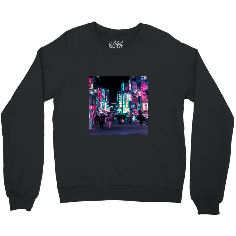 Heart Full Of Neon Cyberpunk Overload Crewneck Sweatshirt by punimsalufu | Artistshot