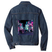 Heart Full Of Neon Cyberpunk Overload Men Denim Jacket | Artistshot