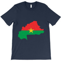 Burkina Faso Flag Map Drawing Line Art T-shirt | Artistshot