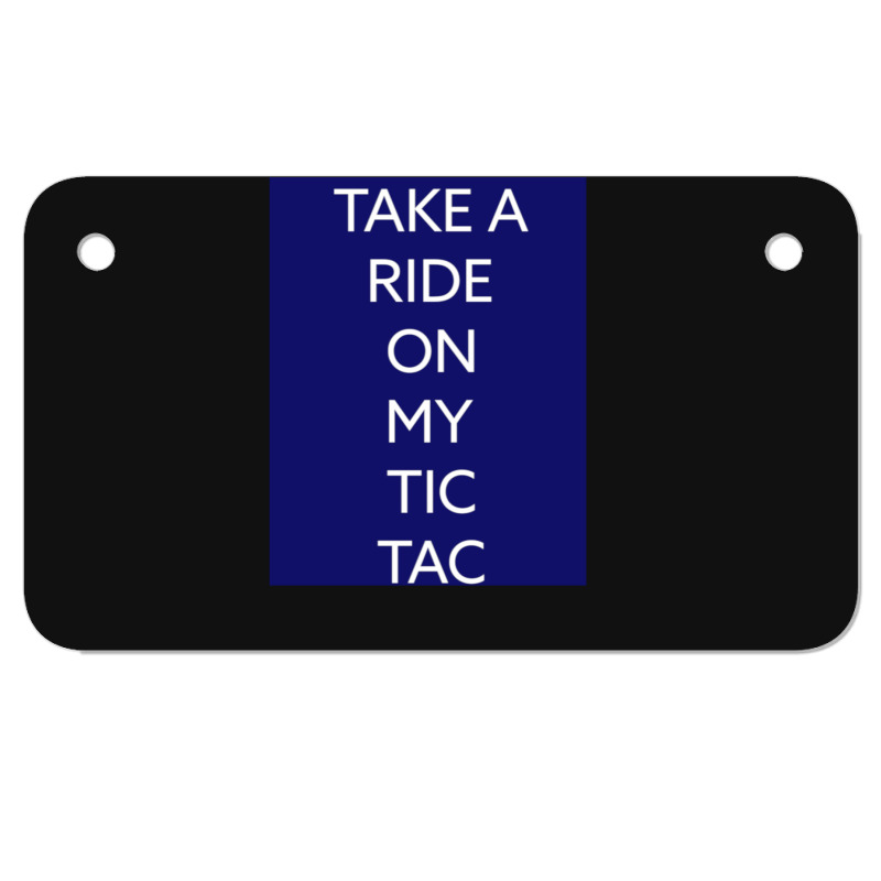 Tic Tac 1 Motorcycle License Plate by AaronFosterJr. | Artistshot