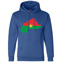 Burkina Faso Flag Map Drawing Line Art Champion Hoodie | Artistshot