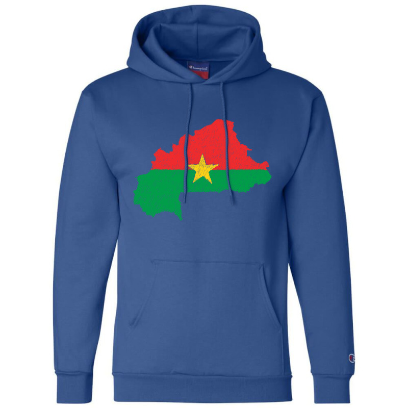 Burkina Faso Flag Map Drawing Line Art Champion Hoodie by Erwin Saputra Art | Artistshot