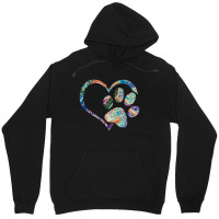 Pawprint Tie Dye Rainbow Inspired Dog Paw Print Gift Classic Unisex Hoodie | Artistshot