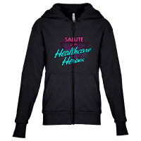 Salute To The Healthcare Heroes Youth Zipper Hoodie | Artistshot