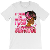 Breast Cancer Survivor I Won Black Woman T-shirt | Artistshot