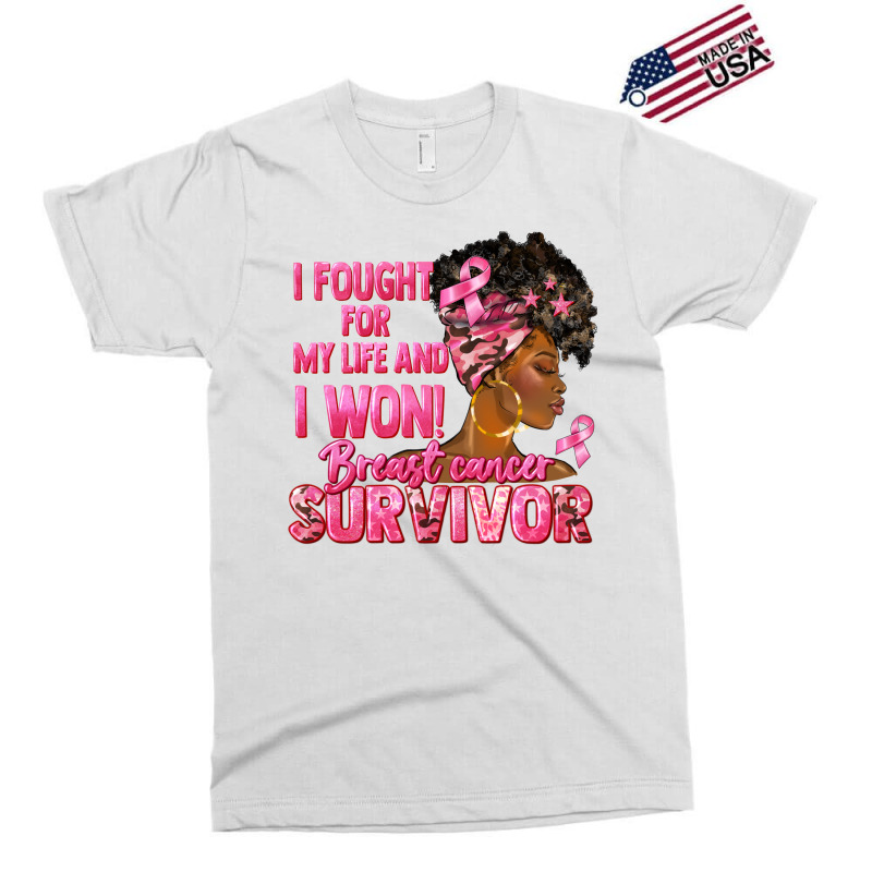 Breast Cancer Survivor I Won Black Woman Exclusive T-shirt | Artistshot