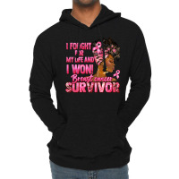 Breast Cancer Survivor I Won Black Woman Lightweight Hoodie | Artistshot