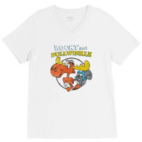 Rocky And Bullwinkle Vintage Bullwinkle V-neck Tee | Artistshot