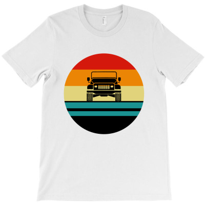 Retro Vintage Sunset Car Off Road T-shirt Designed By Tony L Barron