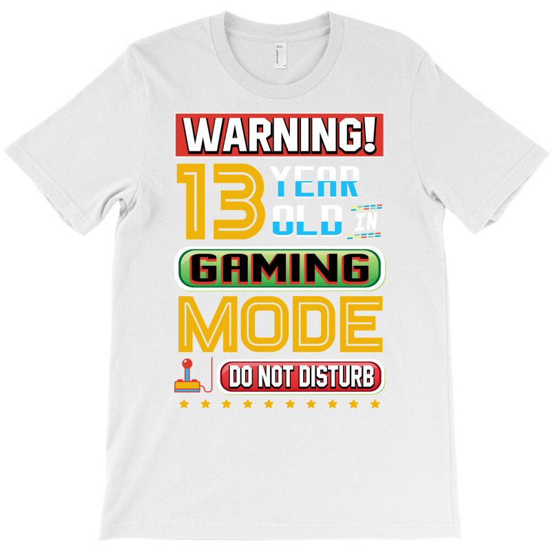 Funny 13th Gamer Birthday 13 Year Old Gaming Gifts T-Shirt by haddoumcshann | Artistshot