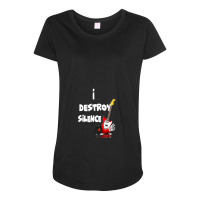 I Destroy Silence Guitar Maternity Scoop Neck T-shirt | Artistshot