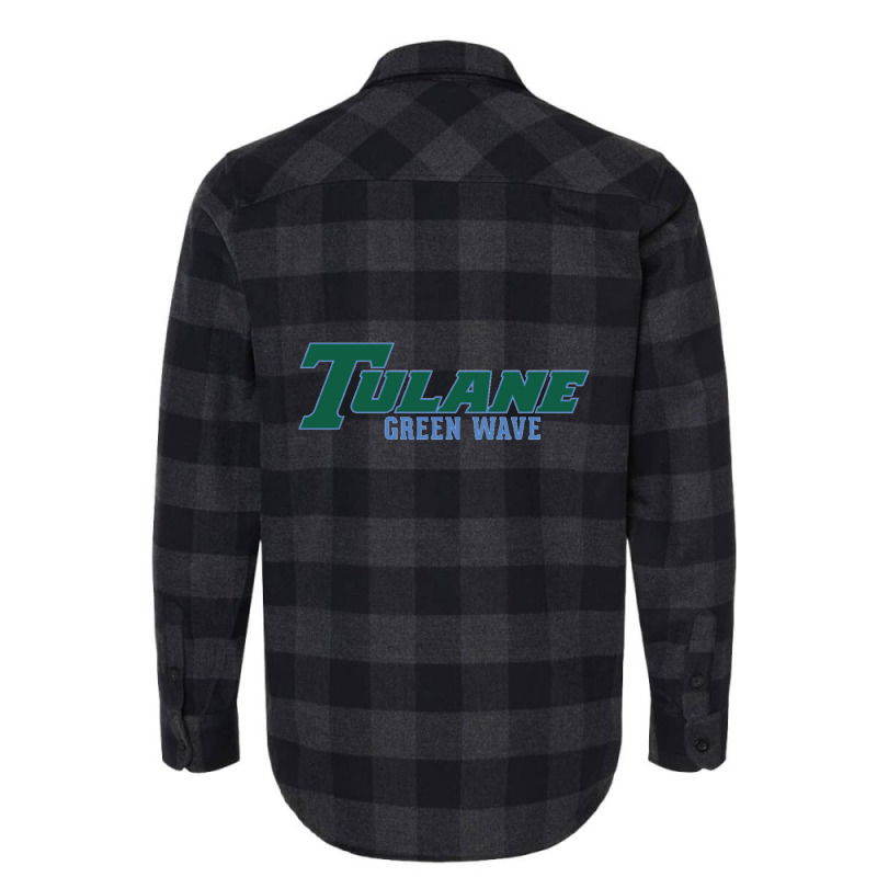 Tulane Green Gifts, Wave Wordmark Flannel Shirt | Artistshot