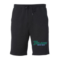 Tulane Green Gifts, Wave Wordmark Fleece Short | Artistshot