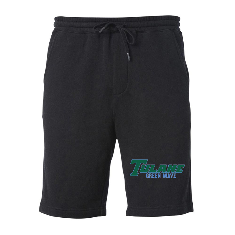 Tulane Green Gifts, Wave Wordmark Fleece Short | Artistshot