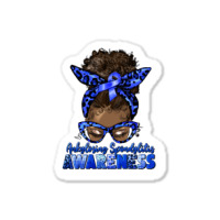 Ankylosing Spondylitis Awareness Afro Messy Bun Sticker | Artistshot