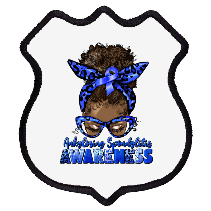 Ankylosing Spondylitis Awareness Afro Messy Bun Shield Patch | Artistshot