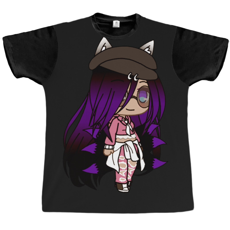 Cute Chibi Style Kawaii Anime Girl With Fox Ears And Tails Pullover Ho Graphic T-shirt | Artistshot