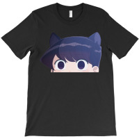 Komi-san Cat Ears Peeker T-shirt | Artistshot