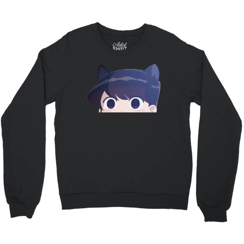 Komi-san Cat Ears Peeker Crewneck Sweatshirt by JohnLoechler | Artistshot