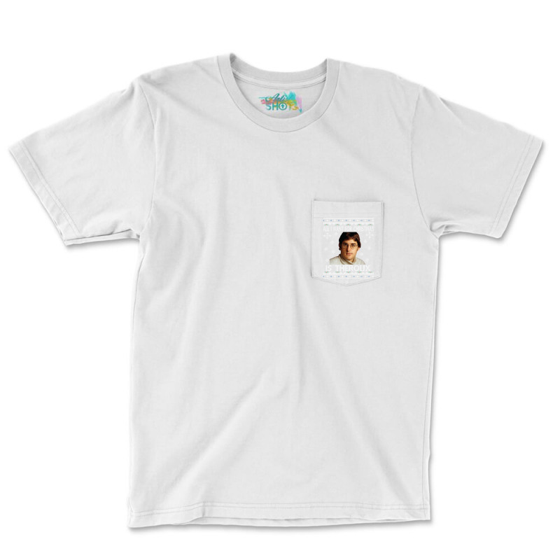 All I Want For Christmas Is Louis Theroux Knit Pattern Pocket T-Shirt by deevdrahax | Artistshot