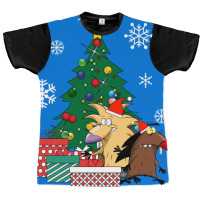 Angry Beavers Around The Christmas Tree Graphic T-shirt | Artistshot