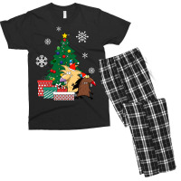 Angry Beavers Around The Christmas Tree Men's T-shirt Pajama Set | Artistshot