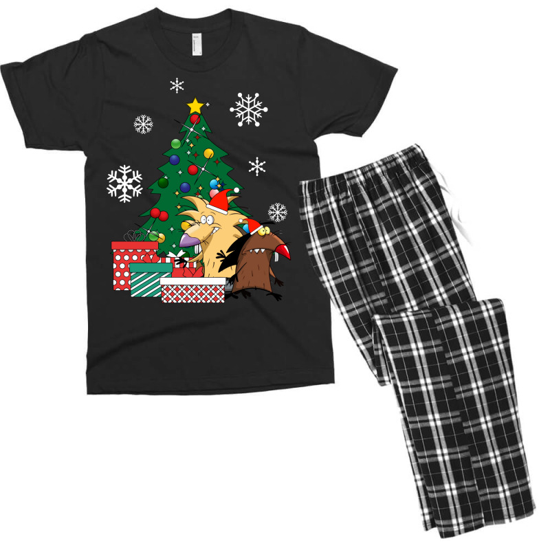 Angry Beavers Around The Christmas Tree Men's T-shirt Pajama Set by deevdrahax | Artistshot