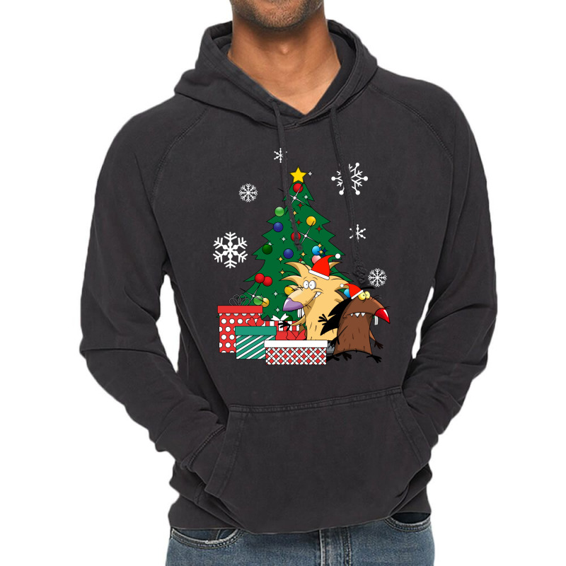 Angry Beavers Around The Christmas Tree Vintage Hoodie by deevdrahax | Artistshot