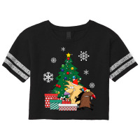 Angry Beavers Around The Christmas Tree Scorecard Crop Tee | Artistshot