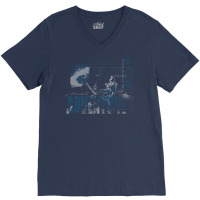 Shark Dive V-neck Tee | Artistshot