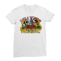 Just A Woman Who Loves Her Mechanic Ladies Fitted T-shirt | Artistshot