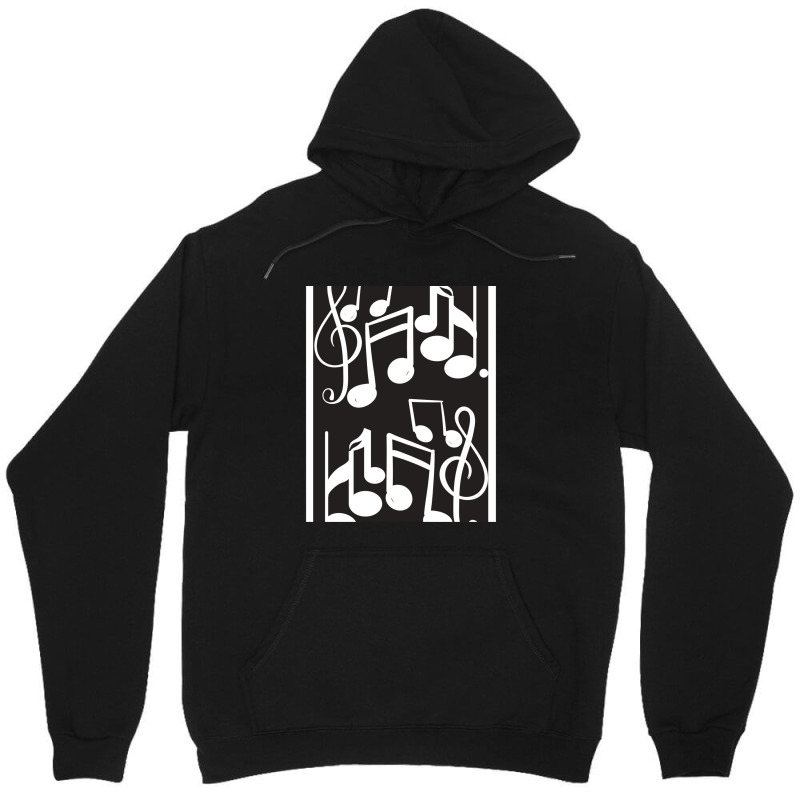 Musical Notes Design Pattern Unisex Hoodie | Artistshot