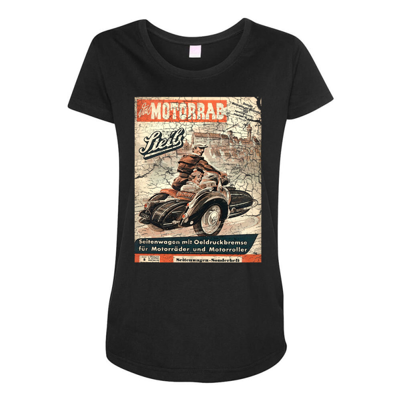 Vintage Sidecar Maternity Scoop Neck T-shirt by eduriaquetz2 | Artistshot