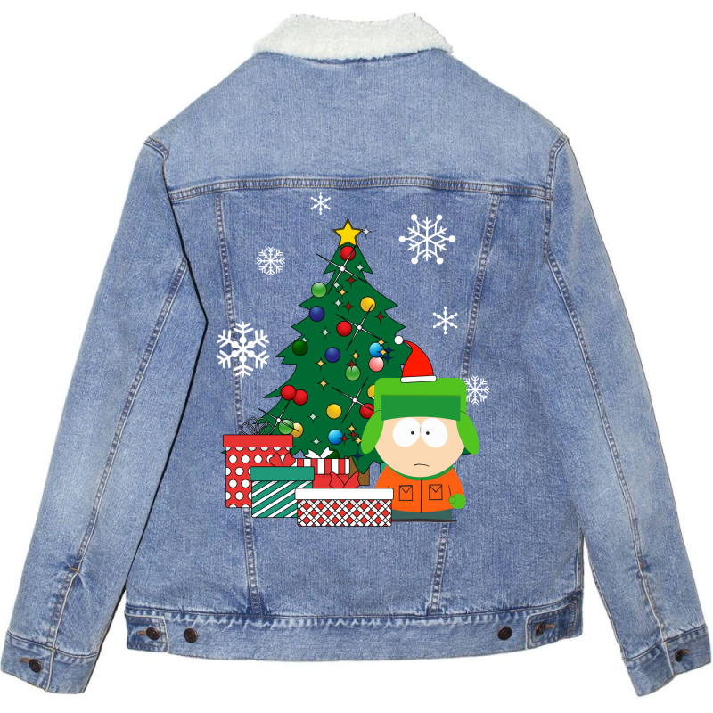 Kyle Around The Christmas Tree South Park Unisex Sherpa-lined Denim Jacket | Artistshot