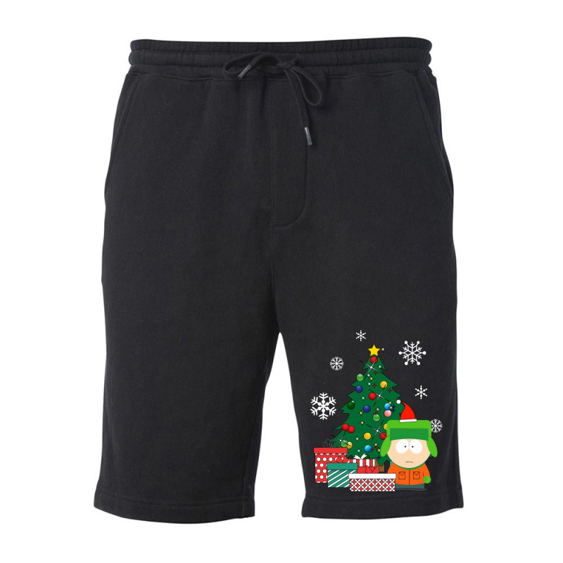 Kyle Around The Christmas Tree South Park Fleece Short | Artistshot