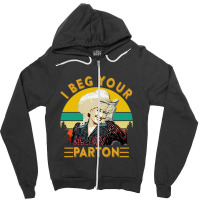 Graphic I Beg Your Parton Xmas Gift Fan Zipper Hoodie | Artistshot