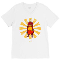 Tenzin Retro Japanese Avatar V-neck Tee | Artistshot