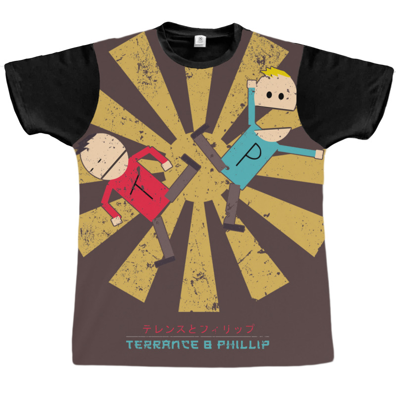 Terrance And Phillip Retro Japanese Graphic T-shirt | Artistshot