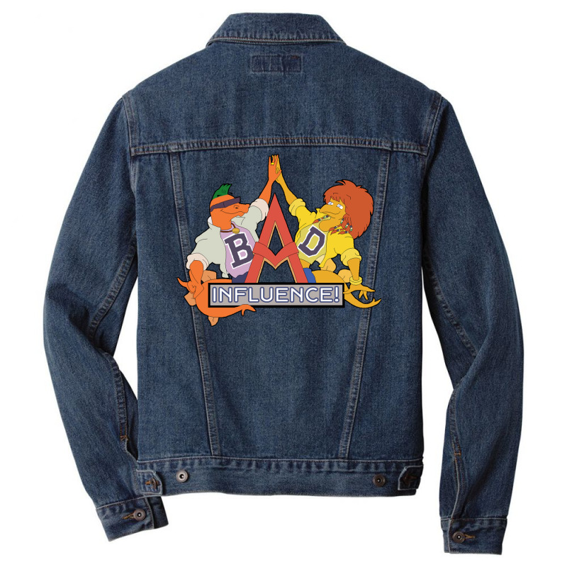 Bad Influence Men Denim Jacket by deevdrahax | Artistshot